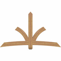 84"W x 49"H x 5 1/2"D x 5 1/2"F, 14/12 Pitch, Davenport Smooth Timber Gable Bracket, Western Red Cedar