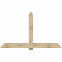 84"W x 49"H x 06"D x 6"F, 14/12 Pitch, Eugene Rough Sawn Timber Gable Bracket, Douglas Fir