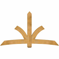 84"W x 49"H x 06"D x 6"F, 14/12 Pitch, Davenport Rough Sawn Timber Gable Bracket, Western Red Cedar
