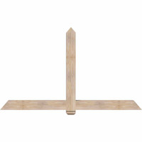 84"W x 49"H x 5 1/2"D x 5 1/2"F, 14/12 Pitch, Eugene Smooth Timber Gable Bracket, Douglas Fir