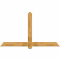 84"W x 49"H x 06"D x 6"F, 14/12 Pitch, Eugene Rough Sawn Timber Gable Bracket, Western Red Cedar