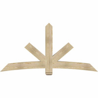 84"W x 42"H x 06"D x 6"F, 12/12 Pitch, Alberta Rough Sawn Timber Gable Bracket, Douglas Fir