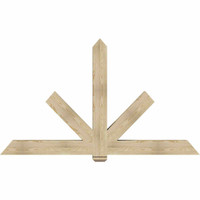 84"W x 49"H x 06"D x 6"F, 14/12 Pitch, Kennewick Rough Sawn Timber Gable Bracket, Douglas Fir