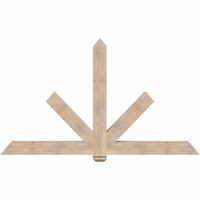 84"W x 49"H x 5 1/2"D x 5 1/2"F, 14/12 Pitch, Kennewick Smooth Timber Gable Bracket, Douglas Fir