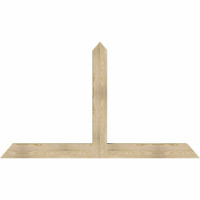 84"W x 49"H x 06"D x 6"F, 14/12 Pitch, Portland Rough Sawn Timber Gable Bracket, Douglas Fir