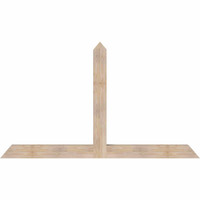 84"W x 49"H x 5 1/2"D x 5 1/2"F, 14/12 Pitch, Portland Smooth Timber Gable Bracket, Douglas Fir
