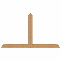 84"W x 49"H x 5 1/2"D x 5 1/2"F, 14/12 Pitch, Portland Smooth Timber Gable Bracket, Western Red Cedar