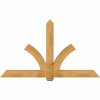 84"W x 49"H x 06"D x 6"F, 14/12 Pitch, Redmond Rough Sawn Timber Gable Bracket, Western Red Cedar