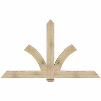 84"W x 49"H x 06"D x 6"F, 14/12 Pitch, Redmond Rough Sawn Timber Gable Bracket, Douglas Fir