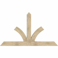 84"W x 49"H x 06"D x 6"F, 14/12 Pitch, Richland Rough Sawn Timber Gable Bracket, Douglas Fir