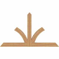84"W x 49"H x 5 1/2"D x 5 1/2"F, 14/12 Pitch, Richland Smooth Timber Gable Bracket, Western Red Cedar