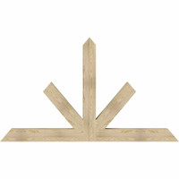 84"W x 49"H x 06"D x 6"F, 14/12 Pitch, Saratoga Rough Sawn Timber Gable Bracket, Douglas Fir