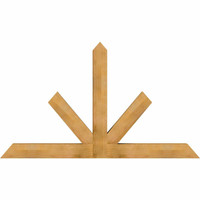 84"W x 49"H x 06"D x 6"F, 14/12 Pitch, Saratoga Rough Sawn Timber Gable Bracket, Western Red Cedar