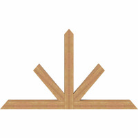 84"W x 49"H x 5 1/2"D x 5 1/2"F, 14/12 Pitch, Saratoga Smooth Timber Gable Bracket, Western Red Cedar