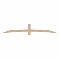 96"W x 16"H x 3 1/2"D x 3 1/2"F, 04/12 Pitch, Bellingham Smooth Timber Gable Bracket, Douglas Fir