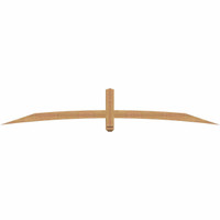 96"W x 16"H x 3 1/2"D x 3 1/2"F, 04/12 Pitch, Bellingham Smooth Timber Gable Bracket, Western Red Cedar