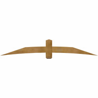 96"W x 16"H x 04"D x 6"F, 04/12 Pitch, Bellingham Rough Sawn Timber Gable Bracket, Western Red Cedar