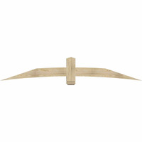 96"W x 16"H x 04"D x 6"F, 04/12 Pitch, Bellingham Rough Sawn Timber Gable Bracket, Douglas Fir