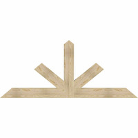 84"W x 35"H x 04"D x 6"F, 10/12 Pitch, Saratoga Rough Sawn Timber Gable Bracket, Douglas Fir