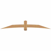 96"W x 16"H x 3 1/2"D x 5 1/2"F, 04/12 Pitch, Bellingham Smooth Timber Gable Bracket, Western Red Cedar