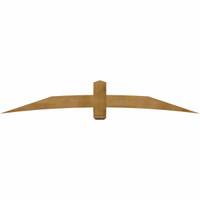 96"W x 16"H x 06"D x 6"F, 04/12 Pitch, Bellingham Rough Sawn Timber Gable Bracket, Western Red Cedar