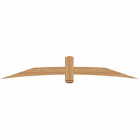 96"W x 16"H x 5 1/2"D x 5 1/2"F, 04/12 Pitch, Bellingham Smooth Timber Gable Bracket, Western Red Cedar