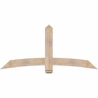 72"W x 33"H x 3 1/2"D x 5 1/2"F, 11/12 Pitch, Bellingham Smooth Timber Gable Bracket, Douglas Fir