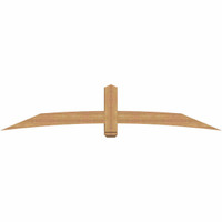 96"W x 20"H x 5 1/2"D x 5 1/2"F, 05/12 Pitch, Bellingham Smooth Timber Gable Bracket, Western Red Cedar