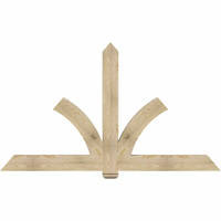 84"W x 49"H x 04"D x 6"F, 14/12 Pitch, Redmond Rough Sawn Timber Gable Bracket, Douglas Fir