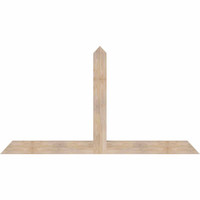 84"W x 45"H x 3 1/2"D x 5 1/2"F, 13/12 Pitch, Portland Smooth Timber Gable Bracket, Douglas Fir