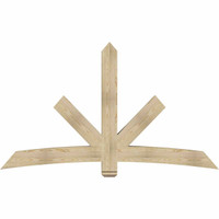 84"W x 49"H x 06"D x 6"F, 14/12 Pitch, Alberta Rough Sawn Timber Gable Bracket, Douglas Fir