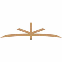 96"W x 24"H x 3 1/2"D x 3 1/2"F, 06/12 Pitch, Alberta Smooth Timber Gable Bracket, Western Red Cedar