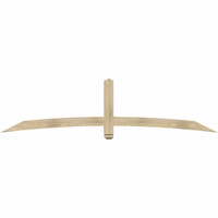 96"W x 24"H x 04"D x 4"F, 06/12 Pitch, Bellingham Rough Sawn Timber Gable Bracket, Douglas Fir