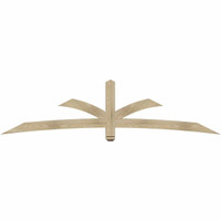 96"W x 24"H x 04"D x 4"F, 06/12 Pitch, Davenport Rough Sawn Timber Gable Bracket, Douglas Fir