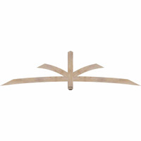 96"W x 24"H x 3 1/2"D x 3 1/2"F, 06/12 Pitch, Davenport Smooth Timber Gable Bracket, Douglas Fir