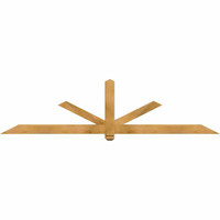 96"W x 24"H x 04"D x 4"F, 06/12 Pitch, Kennewick Rough Sawn Timber Gable Bracket, Western Red Cedar