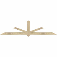 96"W x 24"H x 04"D x 4"F, 06/12 Pitch, Kennewick Rough Sawn Timber Gable Bracket, Douglas Fir