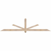 96"W x 24"H x 3 1/2"D x 3 1/2"F, 06/12 Pitch, Kennewick Smooth Timber Gable Bracket, Douglas Fir