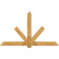 84"W x 49"H x 5 1/2"D x 5 1/2"F, 14/12 Pitch, Kennewick Smooth Timber Gable Bracket, Western Red Cedar