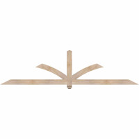 96"W x 24"H x 3 1/2"D x 3 1/2"F, 06/12 Pitch, Redmond Smooth Timber Gable Bracket, Douglas Fir
