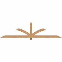 96"W x 24"H x 3 1/2"D x 3 1/2"F, 06/12 Pitch, Redmond Smooth Timber Gable Bracket, Western Red Cedar