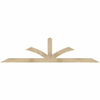 96"W x 24"H x 04"D x 4"F, 06/12 Pitch, Richland Rough Sawn Timber Gable Bracket, Douglas Fir