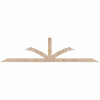 96"W x 24"H x 3 1/2"D x 3 1/2"F, 06/12 Pitch, Richland Smooth Timber Gable Bracket, Douglas Fir