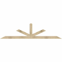 96"W x 24"H x 04"D x 4"F, 06/12 Pitch, Saratoga Rough Sawn Timber Gable Bracket, Douglas Fir