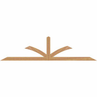 96"W x 24"H x 3 1/2"D x 3 1/2"F, 06/12 Pitch, Richland Smooth Timber Gable Bracket, Western Red Cedar