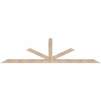 96"W x 24"H x 3 1/2"D x 3 1/2"F, 06/12 Pitch, Saratoga Smooth Timber Gable Bracket, Douglas Fir