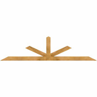 96"W x 24"H x 04"D x 4"F, 06/12 Pitch, Saratoga Rough Sawn Timber Gable Bracket, Western Red Cedar
