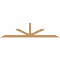 96"W x 24"H x 3 1/2"D x 3 1/2"F, 06/12 Pitch, Saratoga Smooth Timber Gable Bracket, Western Red Cedar