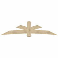 96"W x 24"H x 04"D x 6"F, 06/12 Pitch, Alberta Rough Sawn Timber Gable Bracket, Douglas Fir