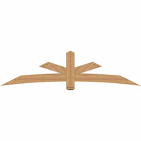 96"W x 24"H x 3 1/2"D x 5 1/2"F, 06/12 Pitch, Alberta Smooth Timber Gable Bracket, Western Red Cedar